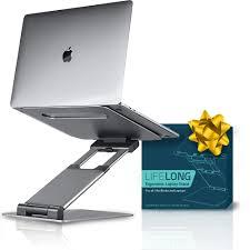 Ergonomic Laptop Stand for Desk, Adjustable Height up to 20", Laptop Riser Computer Pulpit Stand for Laptop, Portable Laptop Stands, Fits MacBook, Laptops 10 15 17 inches Laptop Holder and Laptop Desk