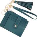 KNGITRYI Small Wristlet Wallets for Women RFID Credit Card Holder Wallet Keychain Wristlet Wallet Credit Card Wallets for Women (Lake Blue)