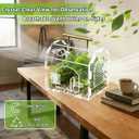 5.9" x 4.7" x 5.5" Acrylic Jumping Spider & Tarantula Enclosure Transparent Insect Terrarium with Handle & Magnetic Door for Reptiles, Amphibians & Spiders