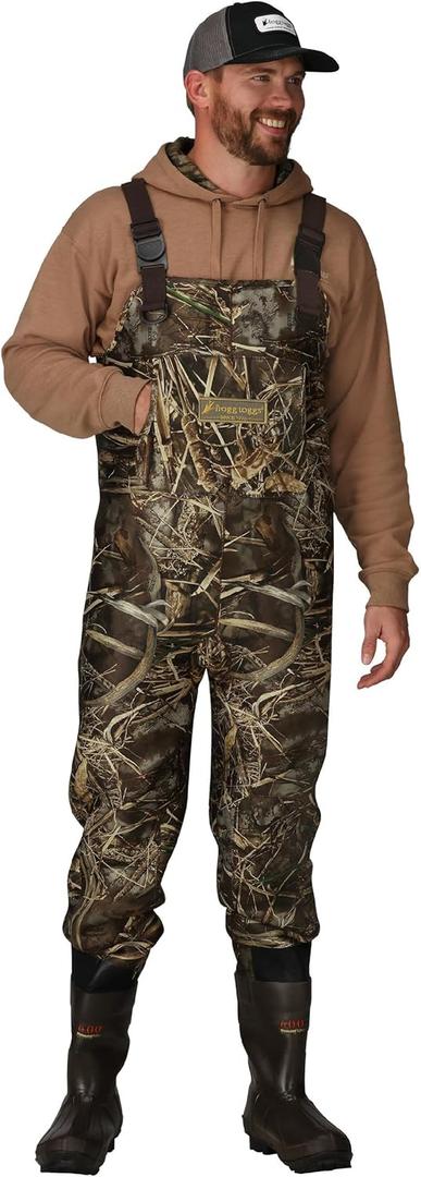 FROGG TOGGS Amphib Neoprene Bootfoot Waterproof Fishing Camo Chest Wader for Fishing (10, Realtree Max-7)