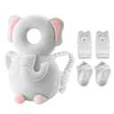 Baby Toddler Head Protector, Baby Head Protection Backpack, Adjustable, Lightweight and Breathable, Grey Elephant