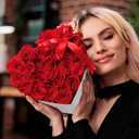 Resurhang White 4 Pcs Valentines Heart Shaped Gift Box with Lid for Flower Arrangement Large Present Gift Box for Valentine's Day Wedding Birthday Anniversary Party (Classic)