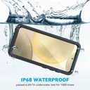 Lanhiem for Samsung Galaxy S24+ Plus Phone Case, IP68 Waterproof Dustproof Case with Built-in Screen Protector, Rugged Full Body Shockproof Protective Cover for Galaxy S24 Plus 6.7 Inch, Black