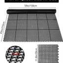 Plastic Ventilated Mattress Underlay Pad for RV Boat Camper - 83" L x 59" W Interlocking Modular Design, Breathable Mesh RV Under Mattress Ventilation Air-Flow (Black)