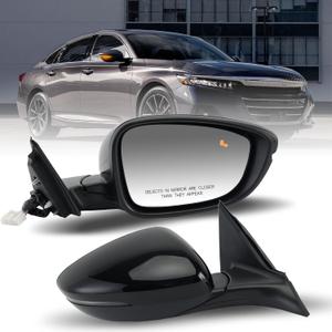 Right Passenger Side Mirror Compatible With Honda Accord 2018-2022 with Turn Signal Light Power Glass Heated with Blind Spot Detection 8-Pins Replaces 76201TVAA31ZJ | 76208TVAA42