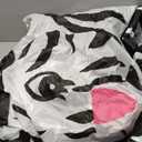 Inflatable Zebra Costume Funny Blow up Animal Costume for Cosplay Party Christmas Halloween Suit Festival Suit Jumpsuit