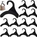 12 Pcs Purse Hanger Hook Acrylic Black Bag Tie Handbag Belt Hanger Closet Organizer Storage Handbags Tote Holder for Storing Handbags Satchels
