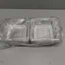 Axe Sickle 50 Count Clear Plastic Hinged Take Out Containers Clamshell Takeout Tray Food Clamshell Containers Outside Diameter for Dessert, Snacksetc, Cakes Slice, Cookies, Salads