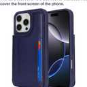 iCoverCase Compatible with iPhone 16 Pro Max Wallet Phone Case with Card Holder for Women Men, [RFID Blocking] Card Slots PU Leather Protective Wallet Case 6.9 Inch (Dark Blue)