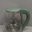 Electric Water Kettle Cordless Electric Kettles Glass Tea Heater & Hot Water Boiler 1.7L Blue Led Illumination Electric Water Kettle With Led Light Electric Tea Kettle (Green)