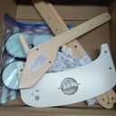 Wooden Baby Walker Doll Stroller, Baby Stroller for Dolls for Boys Girls, 11.5x18.2x19.7 inches