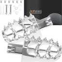 Motorcycle CNC Aluminum Foot Pegs Rests Footpegs for CRF50 CRF70 CRF110 XR50 XR70 XR110 CRF XR 50 70 110 M2R SDG DHZ KAYO Dirt Bike Pit Bike（Silver）