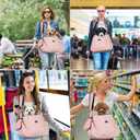 Ownpets Pet Dog Sling Carrier Bag Adjustable Padded Strap Dog Hand Free Safe Mesh Pet Carrier for Small Medium Dog Cat (Pink)