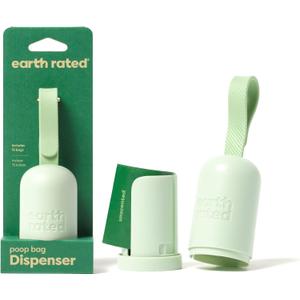 Earth Rated Dog Poop Bag Holder with Bags, Durable Leakproof, Unscented, 1 Dispenser and 15 Count