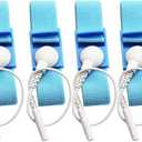 Adjustable Estim Wrist Strap Components 4pcs Blue Stim Loops 4pcs White Wires