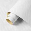 ReWallpaper 30in x 16.5ft White Peel and Stick Wallpaper Removable Velvet Flocked Contact Paper Self Adhesive Soft Textured Fabric Wall Paper Roll for Living Room Accent Wall Wedding Party Home Decor