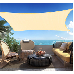 6' x 13' Beige Rectangle Sun Shade Sail SSP1212 Canopy Durable Fabric UV Block Awning,We Make Custom Orders