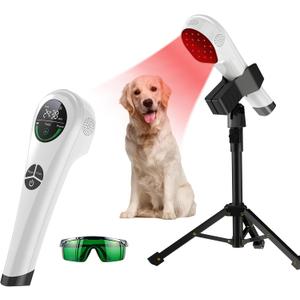 Handheld Red Light Therapy Device - 650nm & 808nm Dual Wave Rechargeable, Portable Cold Laser for Pain Relief in Humans & Pets