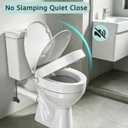 Bidet Toilet Seat Riser Round, Height 2.91inch, 3 Mode Wash No Electric | Soft Close, One-Bottone Quick Release, Safe Anti-Slip Rubber Pad Adjustable, Urine Splash Guard, Top/Bottom Fixing Compatible