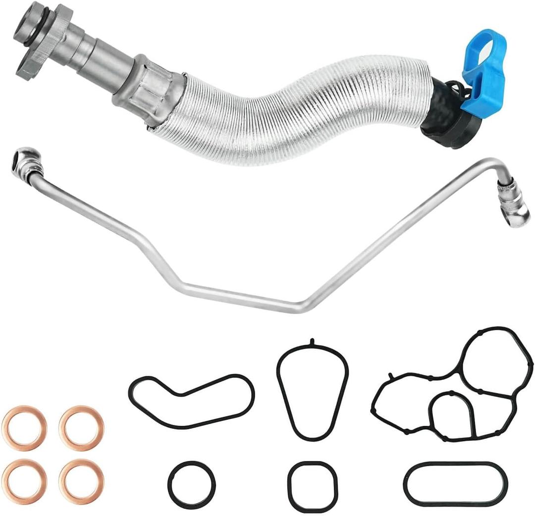 Turbo Turbocharger Oil Feed Line &Turbo Oil Return Line Oil Filter Housing Gasket Seals set for 2007-2016 Mini Cooper R56 R55-R60 Countryman R61 Paceman OE#11658617069 11657534455 11657534454