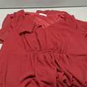 Plus Size Dresses Wedding Guest - Formal Cocktail Chiffon V Neck Short Sleeve High Low Dress Curvy Women (Wine Red)