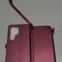 Defencase for Samsung Galaxy S25 Ultra Magnetic Wallet Case Compatible with Magsafe with RFID Blocking Zipper & Card Holder Women, PU Leather Detachable Phone Case for Galaxy S25 Ultra 6.9", Wine Red