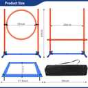 Dog Agility Training Equipment, Dog Obstacle Course Training Starter Kit Pet , Jump Pole, Jump Ring, Pause Box,Storage Bag,Dog Agility Course,Dog Hurdles,Dog Jumps,Outdoor or Indoor Game(3-Sets)