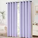 Yakamok Lilac Blackout Curtains 84 Inch Length Room Darkening Thermal Insulated Grommet Window Treatment Drapes Curtain for Bedroom Living Room 52" W x 84" L (Set of 2 Panels,Lavender)