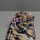 EXPAWLORER Plaid Dog Hoodie - British Style Warm Dog Sweater Shirt with Leash Hole, Pitbull Clothes Outfits, Winter Coat Apparel for All Breeds Puppy Girl Boy-Cat Apparel, Beige Large