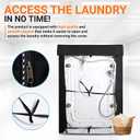 BlueStars Washing Machine Cover For Top-load - Premium Outdoor Protection For Most Washer Dryer Cover - W29x D28x H43 (Black)