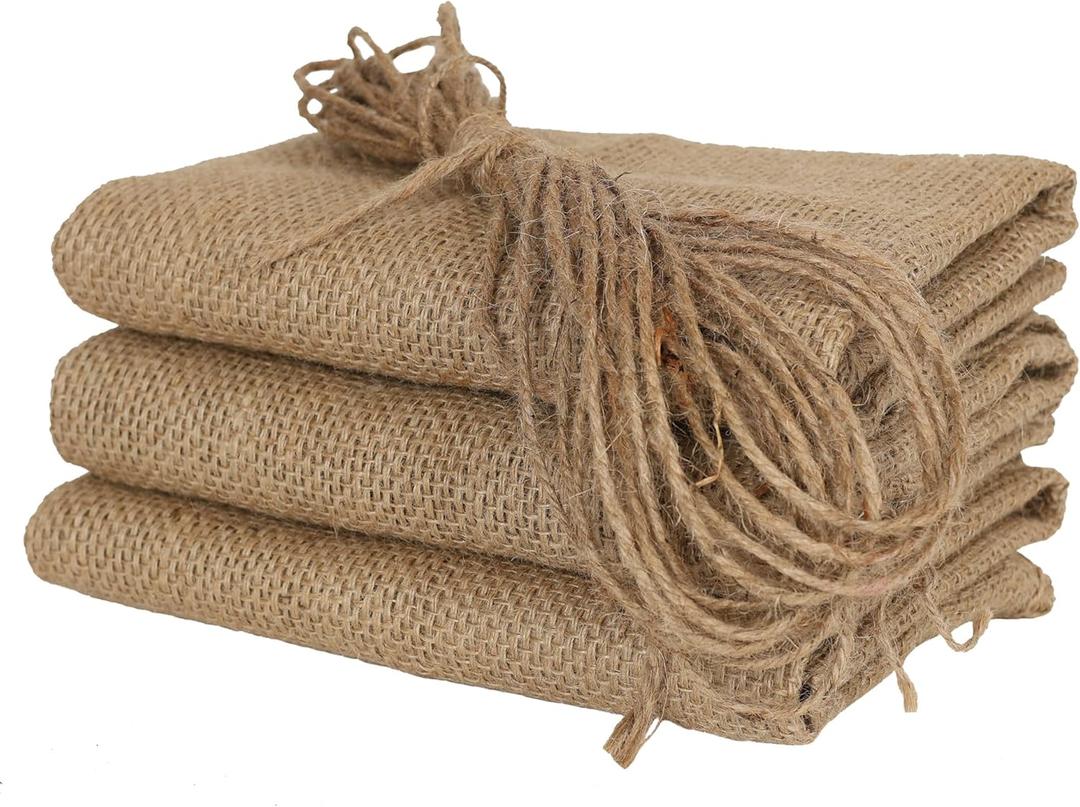 Heavy-Duty Burlap Sacks 23" X 38.6" with Drawstring, 3 Pack  Eco-Friendly Reusable and Durable Gunny Sacks for Potatoes, Grains, Gardening, Sack Racing and Frost Protection