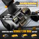 Cordless Snow Blower Compatible with DeWalt 20V Battery(Tool Only), 20'' Brushless Electric Snow Thrower with Rotating Chute, 2 X 20V Battery Powered Snow Blower for Driveway Sidewalk Snow Removal