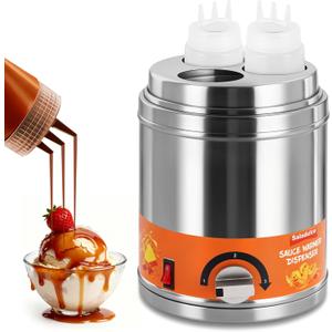 Electric Sauce Warmer Dispenser Commercial Cheese Sauce Bottles Warmer Hot Fudge Warmer Dispenser 3-Bottles Warmer for Cheese Sauce Hot Chocolate Fudge Caramel 86-185 110V