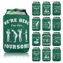 LFZHAN For Golf Beer Can Cooler,10 Pack Bachelor Party Can Sleeves Neoprene Insulator Drink Glasses Wedding Outdoor Activities Supplies Golfer Gifts