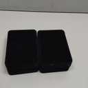 Hacaroa 4 Pcs Jewelry Set Box Medium Size, Earring Ring Necklace Gift Box Plush Jewelry Display Case, Pearl Necklace Pendant Storage Case for Wedding, Anniversary, Mother's Day, Travel, Black