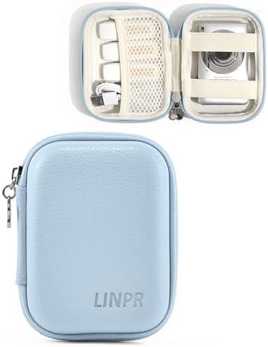 Linpr Digital Camera Case for CAMKORY, KODAK PIXPRO FZ45/FZ55, Canon IXUS 285 HS, Lecran, Small Travel Compact Camera Holder with Mesh Pocket for Accessories SD Card (Blue)