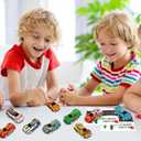 2 x Valentine's Gifts for Kids - Valentine's Day Cards for Kids School, 24-Pack Racing Cars for Classroom Prizes for Boys Girls, Classroom Exchange, Toddler Class Gift, Party Favors, Goodie Bags Stuffers