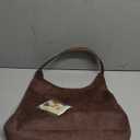 Suede purses for Women 2024 Slouchy Shoulder Bags Soft Leather hobo bag Brown Tote Handbag for Work Everyday
