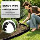 3 Inch x 100FT Garden Edging Border, Plastic Edging for Landscaping with 150pcs Spikes
