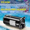 USQ1102 Pool Pump Motor 1HP, 48Y Frame Square Flange, 115/230V, 3450 RPM, 7.6/15.3A, Capacitor Start Single Speed, 1045 Steel Shaft, Fit for AO Smith/Hayward/Sta-Rite/Pentair Pool Pumps ASQ125