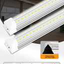 ONLYLUX LED Shop Light, 4ft 36W 5000lm 6500k Shop Lights, 4 Foot Led Light Fixture, T8 Led Tube Lights for Garage, V Shape High Output Linkable (10 Pack)