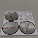 Macaki 20X/30X/40X Magnifying Mirror with Suction Cups and Tweezers Set, 3.5 inches Travel Magnified Makeup Mirror, Black, 3PCS