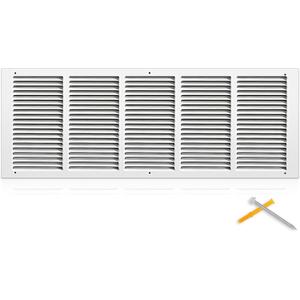 Fancat 30"W x 10"H Return Air Grille [Duct Opening Size], Steel HVAC Return Air Vent Cover for Wall & Ceiling, White Powder-Coated Rust-Resistant AC Cold Air Return, Outer Dimensions 31.75"W x 11.75"H