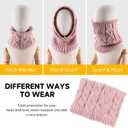 JANGANNSA Winter Kids Scarf Warm Children Neck Warmer Reversible Boys Girls Knitted Scarves (Pink)