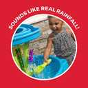 Step2 Summer Showers Splash Tower Water Table for Kids, Outdoor Kids Water Sensory Table, Ages 1.5+ Years Old, 8 Piece Water Toy Accessories, Blue & Green, Large