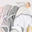 Burts Bees Baby Infant Hooded Towels, Unisex Bath Essentials and Newborn Necessities, Soft Nursery Towel with Hood Set, Size 29 x 29 Inch