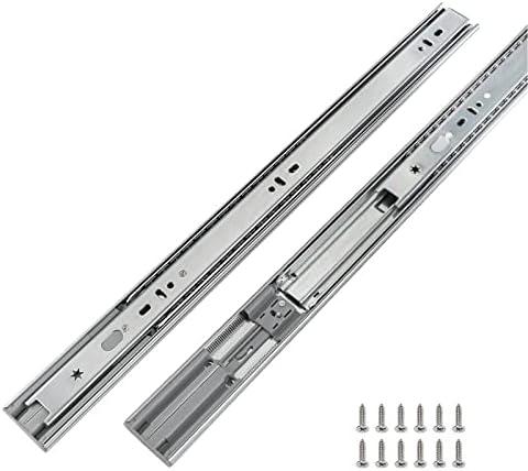 LONTAN 2 Pairs Soft Close Drawer Slides 12 inch Heavy Duty Ball Bearing Dresser Drawer Glides 9.76" Extension Side Mount Kitchen Cabinet Rails 100lb Capacity