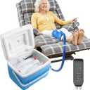 Cold Therapy Machine for Knee Replacement with Programmable Timer, Ice Machine After Surgery, Cryotherapy Pain Relief & Swelling Reduction Post-Op, Compression Pad for Knee, Ankle and Elbow