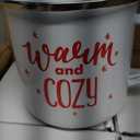 Baderke 12 Pcs Christmas Glass Mugs Set 12 oz Christmas Coffee Mugs with Handle Snowman Snowflake Coffee Cup Xmas Tree Santa Claus Cup for Hot Chocolate Women Men Gift (Xmas)