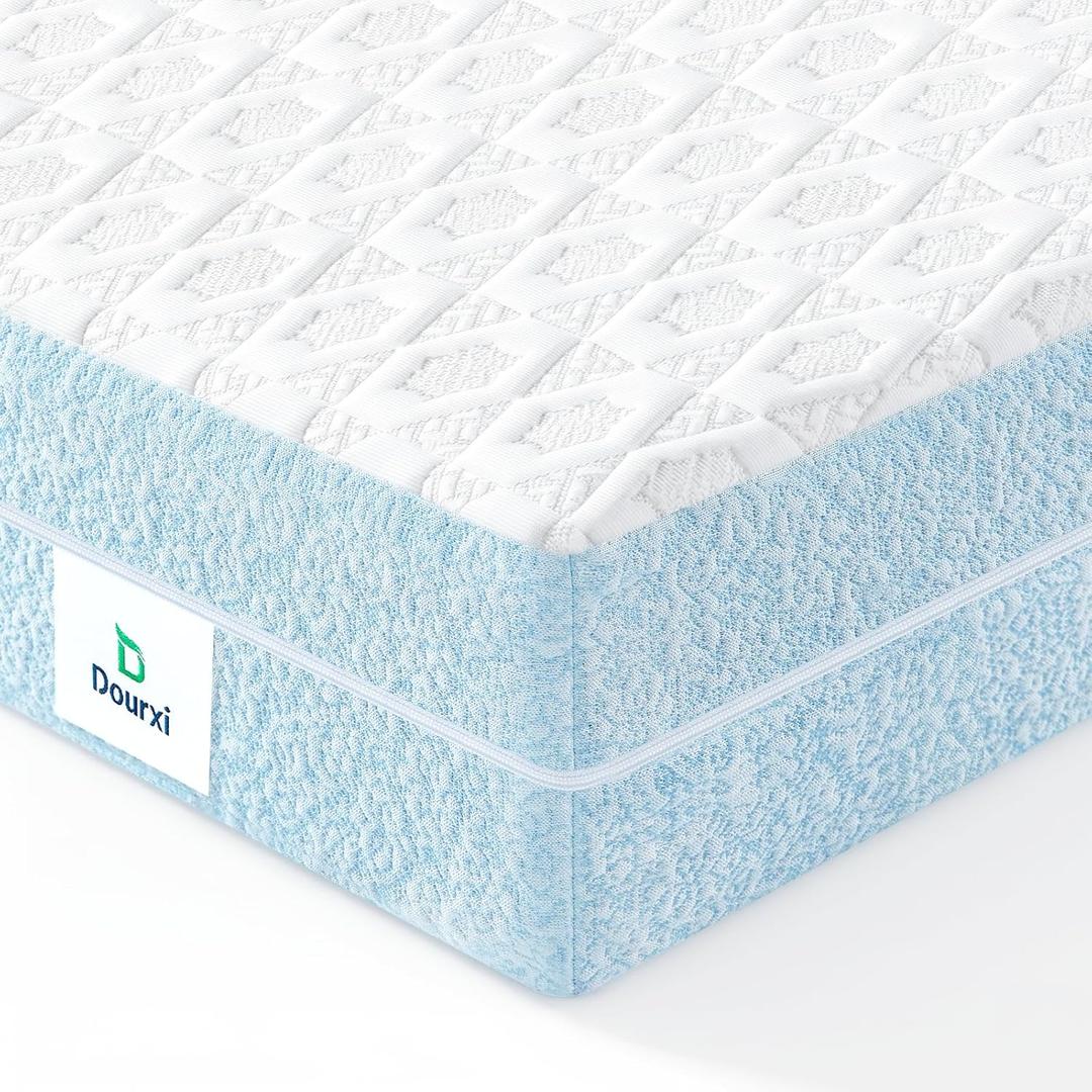 Dourxi Crib Mattress Dual Sided Gel Memory Foam Toddler Mattress for Baby, 52 x 27.5 x 4.5 inches